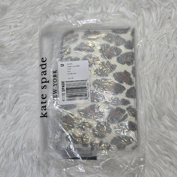 Kate Spade  Lucy Leopard Small L Zip Wristlet KH770 - Picture 4 of 4